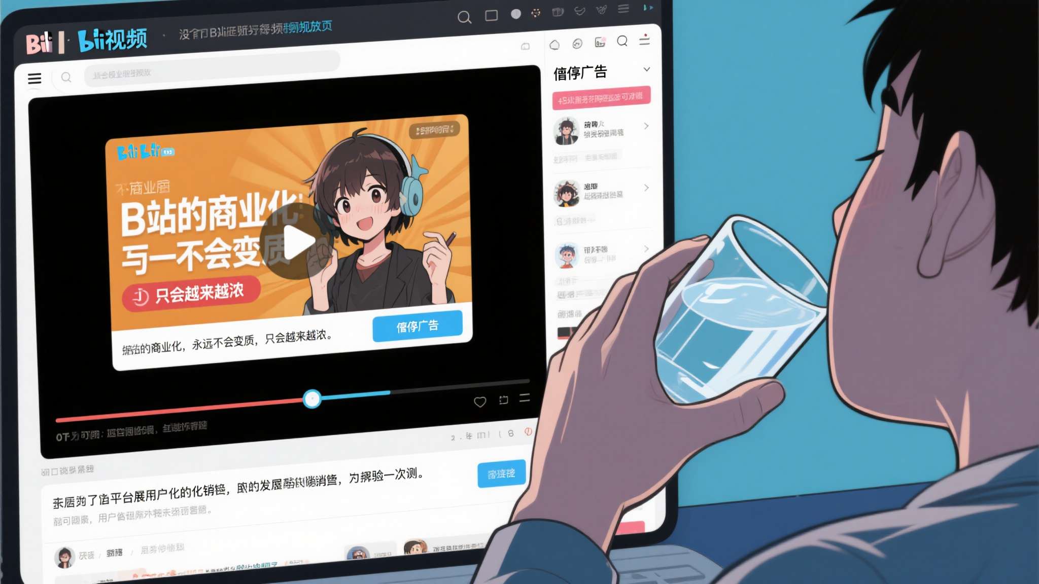 永远不会改变 当你在B站看视频时习惯性按下暂停键,想喘口气或去接杯水,未来迎接你的可能不再是一